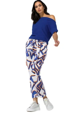 1545-29 / Baggy Broek Met Stretch, Oprolzoom, Mid Waist