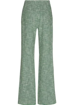 1588-62 / Broek In Fijne Bouclette, Wijd Been, Normal Waist