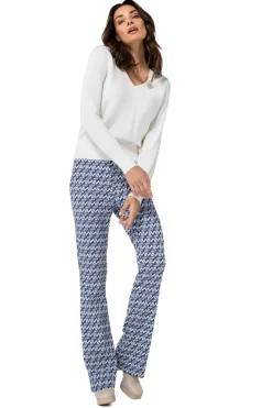 1550-29 / Comfortabele Broek, Bootcut, Normal Waist, Pop-Art Print