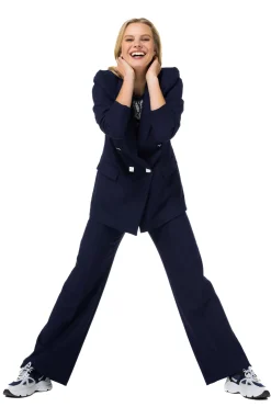 1523-21 / Comfortabele Citylook Broek, Recht Been, Normal Waist