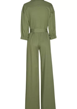 1568-60 / Comfortabele Jumpsuit In Katoen, Wijd Been