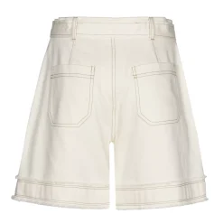 3579-93 / Comfortabele Katoenen Short, High Waist