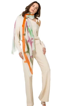 1257-34 / Elegante Fijn Gebreide Pull Met Schoudereffect
