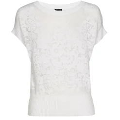 1266-91 / Elegante Half Doorschijnende Top