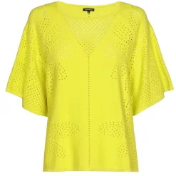 1249-80 / Fijn Gebreide Pull Met Bloemeffect
