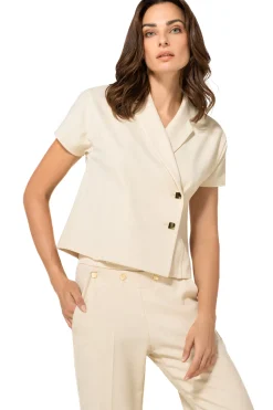 1683-34 / Geklede Comfortabele Citylook Top