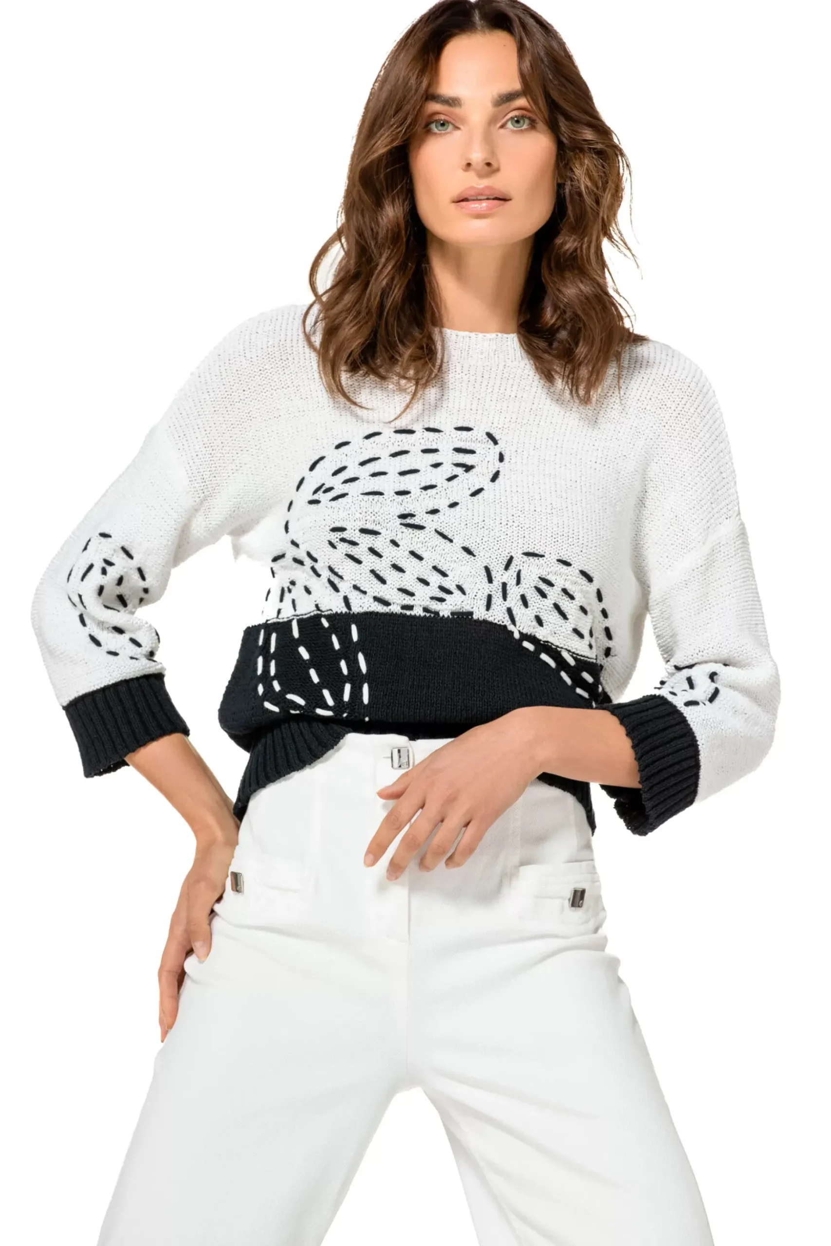 1298-19 / Katoenen Pull Bicolor