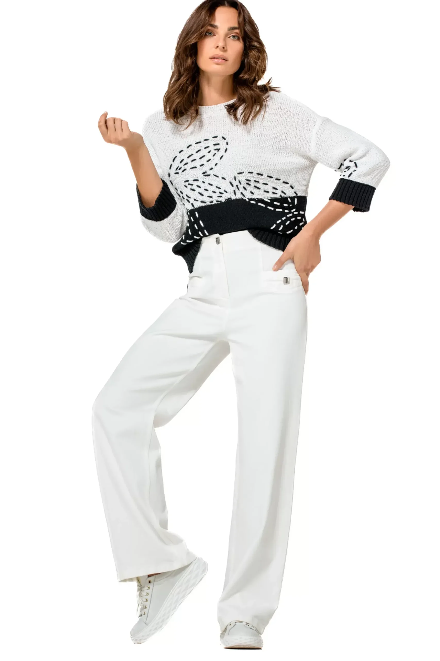 1298-19 / Katoenen Pull Bicolor