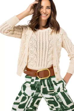 1224-34 / Korte Cardigan In Katoen
