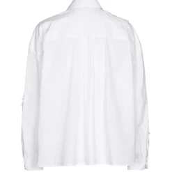 1608-90 / Korte Oversized Katoenen Bloes Met Broderie