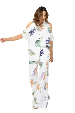 3682-69 / Lange Chemise Met Schoudereffect