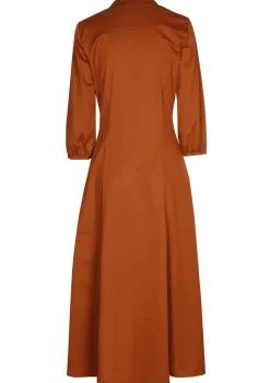 1167-35 / Licht Aansluitende Midi Jurk Met Stretch