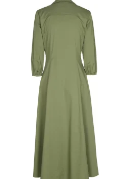 1167-60 / Licht Aansluitende Midi Jurk Met Stretch