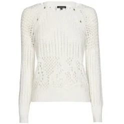 1232-91 / Los Gebreide Pull Met Afneembare Mouwen