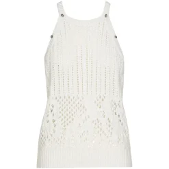 1232-91 / Los Gebreide Pull Met Afneembare Mouwen