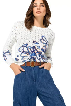 1289-29 / Los Gebreide Pull Met Print