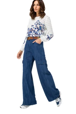 1289-29 / Los Gebreide Pull Met Print