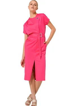 1169-74 / Rechtvallende Jurk In Stretch