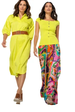 1177-80 / Rechtvallende Jurk In Stretch
