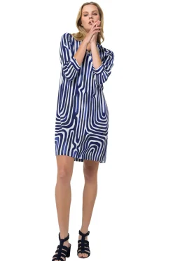 1134-29 / Rechtvallende Jurk Met Stretch