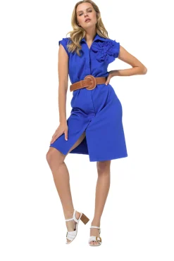 1113-27 / Rechtvallende Jurk Met Stretch