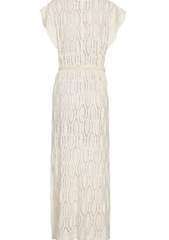 1140-34 / Rechtvallende Midi Jurk In Crochet