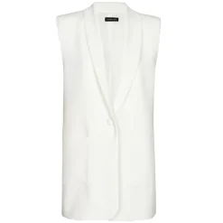 1830-91 / Rechtvallende Mouwloze Blazer Met Schoudereffect