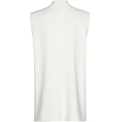 1830-91 / Rechtvallende Mouwloze Blazer Met Schoudereffect