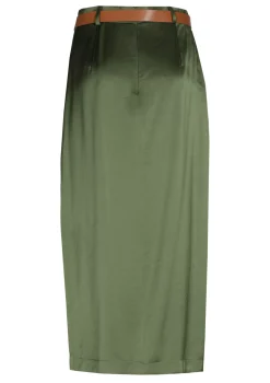 1767-61 / Rechtvallende Shiny Midi Rok