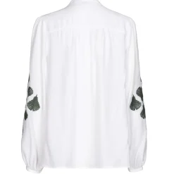 1625-69 / Rechtvallende Soepele Bloes Met Broderie