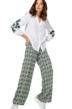 1590-69 / Soepelvallende Broek, Recht Been, Normal Waist