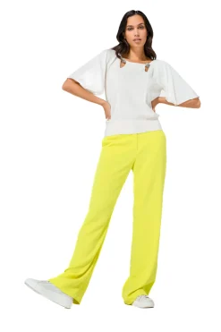 1521-80 / Soepelvallende Citylook Broek, Recht Been, Normal Waist