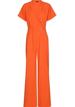 1580-53 / Soepelvallende Comfortabele Jumpsuit, Wijd Been