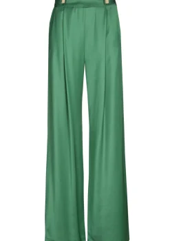 1527-62 / Soepelvallende Geklede Broek, Recht Been, Mid Waist