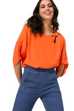 1515-24 / Soepelvallende Geklede Jeans, Wijd Been, Normal Waist