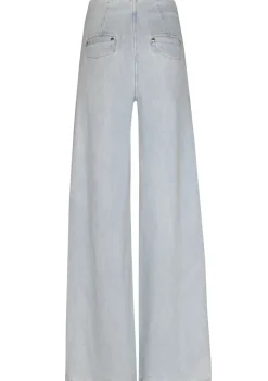 1525-25 / Soepelvallende Jeans, Wijd Been, High Waist