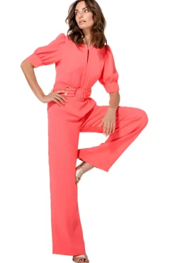 1522-72 / Soepelvallende Jumpsuit, Wijd Been