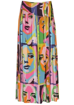 1702-79 / Soepelvallende Midirok Pop-Art