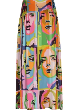 1702-79 / Soepelvallende Midirok Pop-Art