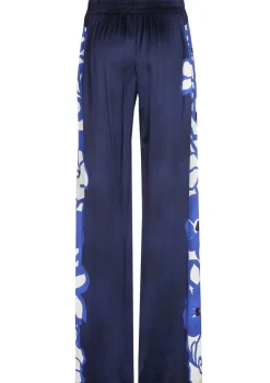 1552-29 / Soepelvallende Shiny Broek, Recht Been, Normal Waist