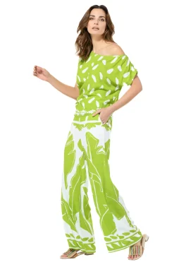 3556-79 / Soepelvallende Wijde Broek, Normal Waist