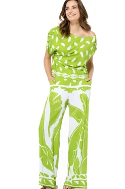 3556-79 / Soepelvallende Wijde Broek, Normal Waist