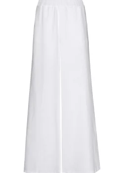 3571-90 / Wijde Broek In Linnen, Normal Waist