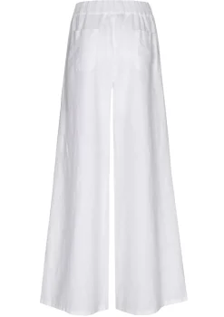 3571-90 / Wijde Broek In Linnen, Normal Waist