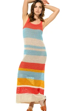 3110-89 / Zomerse Gehaakte Midi Jurk