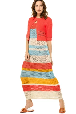 3110-89 / Zomerse Gehaakte Midi Jurk